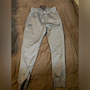 Under Armour Gray Sweatpants Loose Fit Joggers Coldgear Adult Medium